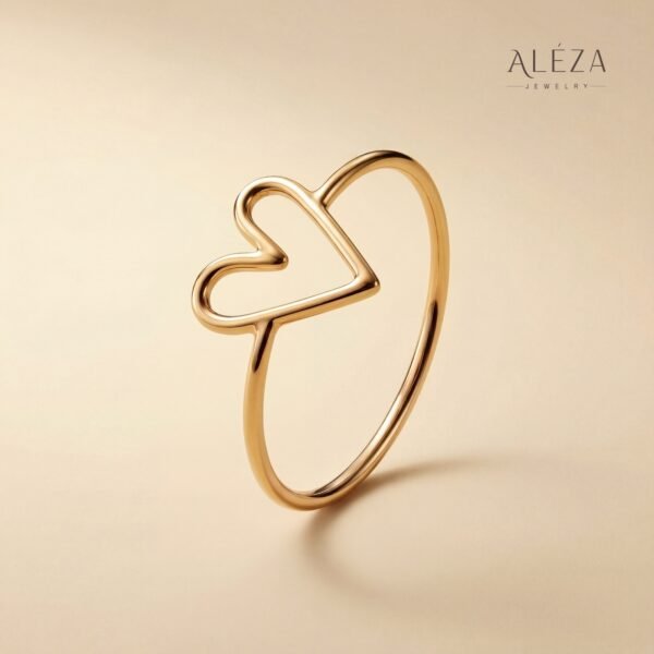 Minimal Heart Open Ring - Gold Minimal Heart Open Ring - Gold