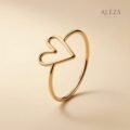Minimal Heart Open Ring - Gold