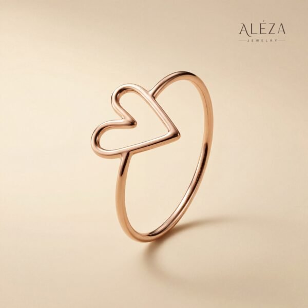 Minimal Heart Open Ring - Rose Gold Minimal Heart Open Ring - Rose Gold