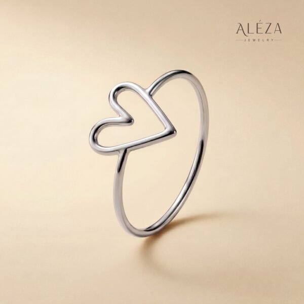 Minimal Heart Open Ring - Silver Minimal Heart Open Ring - Silver