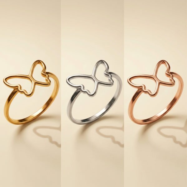 Butterfly Outline Open Ring