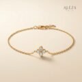 Clover Diamond Bracelet - Gold