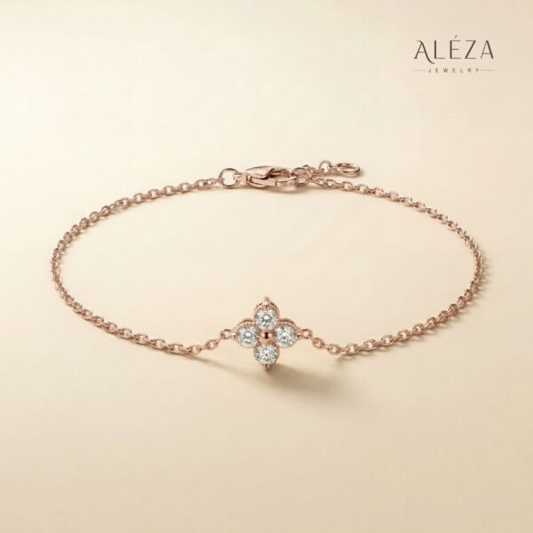 Clover Diamond Bracelet - RoseGold