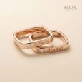 Couple Promise Rings Rose Gold