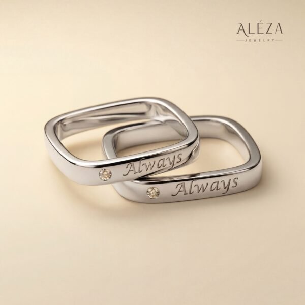 Couple Promise Rings Silver