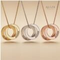 Couple Split Heart Name Necklace