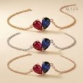 Dual Heart Gemstone Bracelet