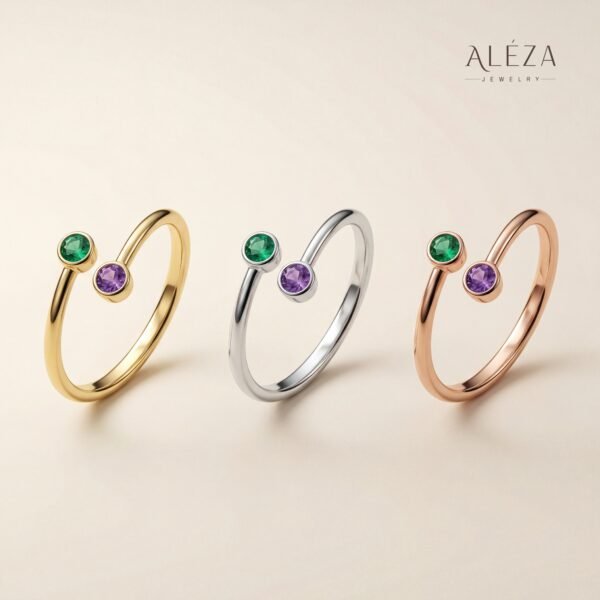 Dual Stone Open Ring Dual Stone Open Ring