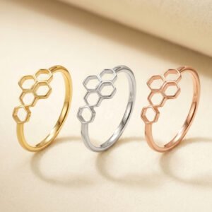 Honeycomb Geometric Stacking Ring