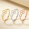 Honeycomb Geometric Stacking Ring