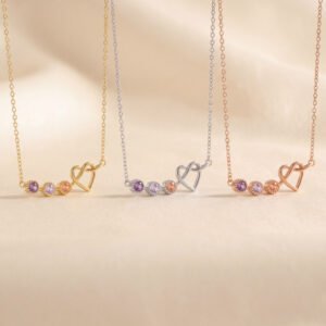 Infinity Heart Birthstone Necklace