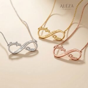 Personalized Infinity Name Necklace (Custom Engraved)