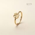 Lucky Clover Minimal Ring Gold
