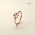 Lucky Clover Minimal Ring Rose Gold