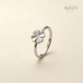 Lucky Clover Minimal Ring Silver