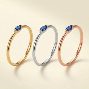 Marquise Sapphire Solitaire Ring