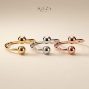 Minimalist Ball Open Cuff Bracelet