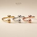 Minimalist Ball Open Cuff Bracelet