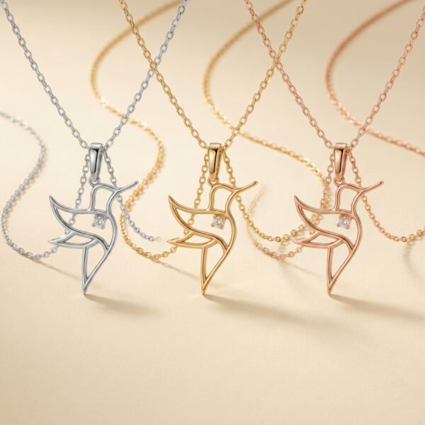 Minimalist Dove Outline Necklace