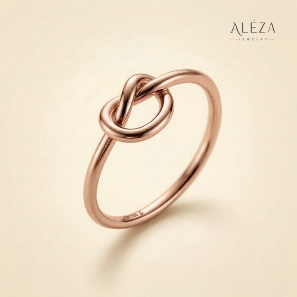 Minimalist Knot Ring Rose Gold