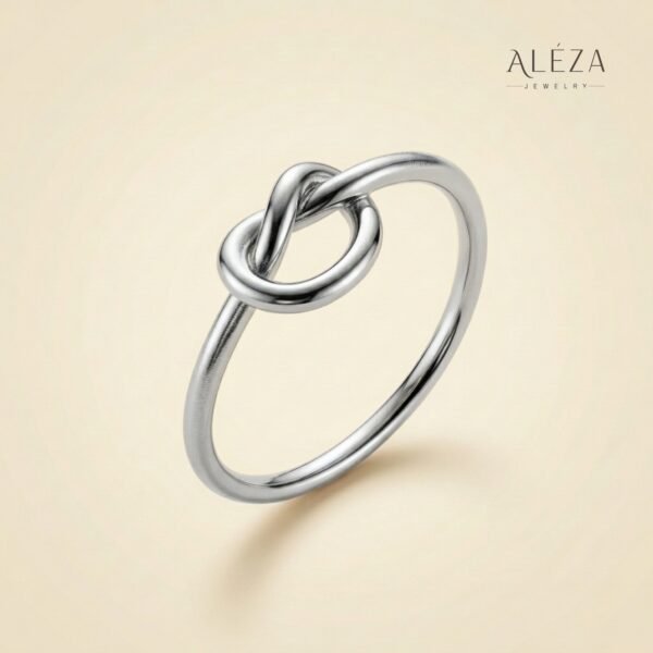 Minimalist Knot Ring Silver