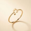 Minimalist Music Note Ring Gold