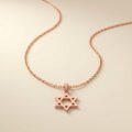 Minimalist Star of David Necklace Rose Gold