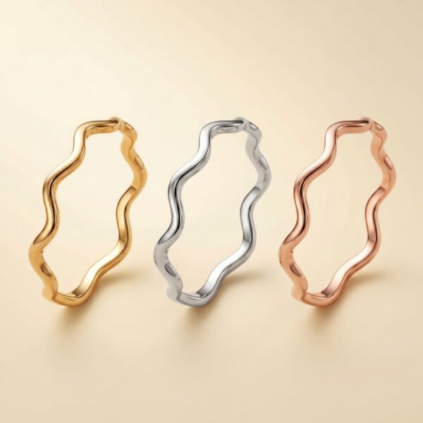 Organic Wave Open Ring
