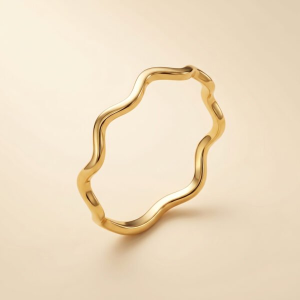 Organic Wave Open Ring Gold
