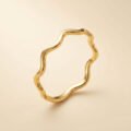 Organic Wave Open Ring Gold