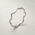 Organic Wave Open Ring Silver