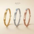 Personalized Name Bar Bracelet with Birthstone