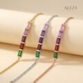 Rainbow Baguette Bar Bracelet