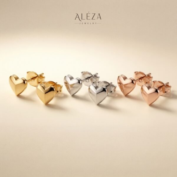 Simple Heart Stud Earrings