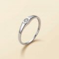 Starburst Diamond Ring Silver