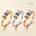 Triple Baguette Birthstone Ring